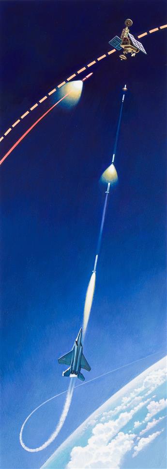DAVIS MELTZER (1930 - 2017) 2 illustrations: Satellite Killer and Satellite Defense.